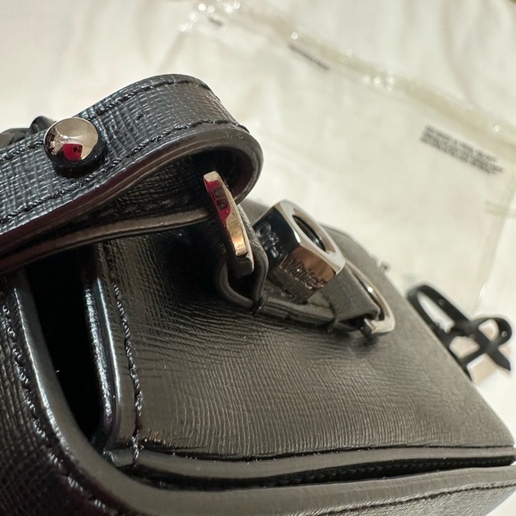 Off White Binder Clip Bag c/o Virgil Abloh (Black Saffiano Leather) AUTHENTIC - Picture 6 of 12